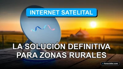Antena de internet satelital moderna en una mesa de madera rústica, gráficos abstractos en una pantalla de laptop, escena rural tranquila.