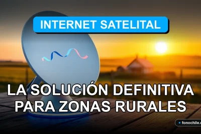 Antena de internet satelital moderna en una mesa de madera rústica, gráficos abstractos en una pantalla de laptop, escena rural tranquila.