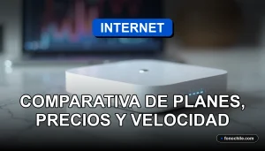 Comparativa de planes de internet satelital en Chile mostrando un router moderno sobre una mesa de diseño