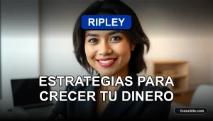 Una mujer latina sonríe con confianza mientras mira hacia el futuro financiero, representando las estrategias de inversión de Ripley para 2026.