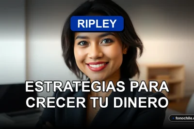 Una mujer latina sonríe con confianza mientras mira hacia el futuro financiero, representando las estrategias de inversión de Ripley para 2026.