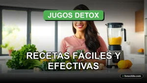 Recetas de jugos detox caseros naturales en una cocina moderna