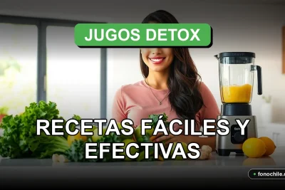 Recetas de jugos detox caseros naturales en una cocina moderna