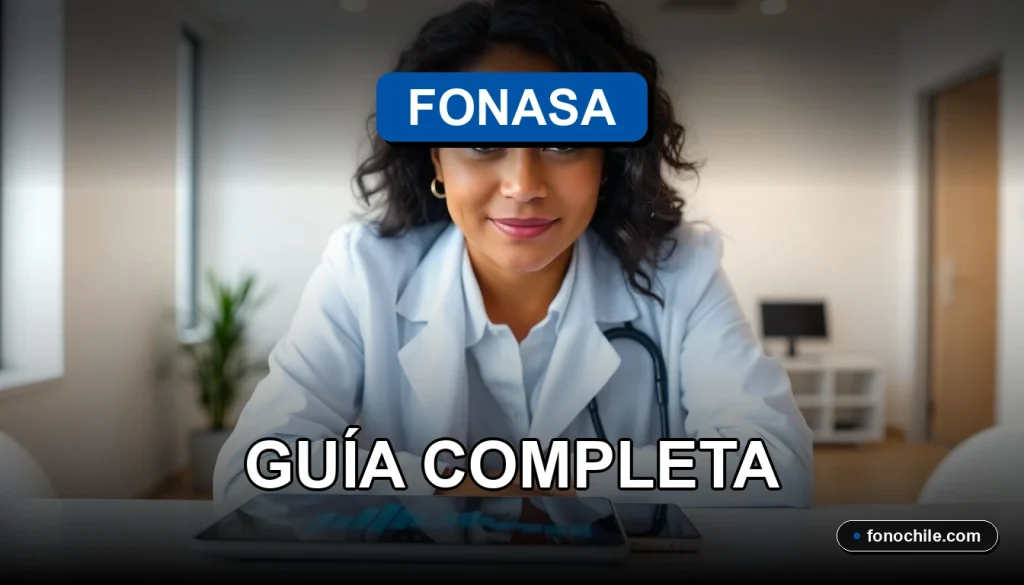 Guía de laboratorios médicos afiliados a Fonasa para el año 2026, mostrando un entorno profesional y confiable.