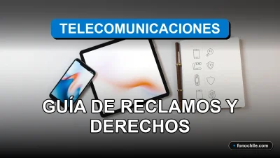 Guía de reclamos y derechos del usuario según la nueva Ley de Telecomunicaciones de Chile 2026 sobre una mesa de trabajo moderna.