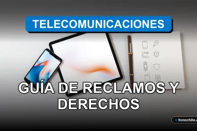 Guía de reclamos y derechos del usuario según la nueva Ley de Telecomunicaciones de Chile 2026 sobre una mesa de trabajo moderna.