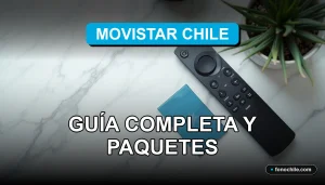 Guía completa de canales y paquetes de televisión Movistar Chile 2026 sobre fondo moderno.