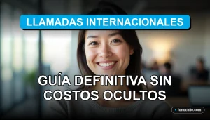 Guía definitiva para realizar llamadas internacionales en 2026 sin costos ocultos, mostrando una persona satisfecha con el servicio.