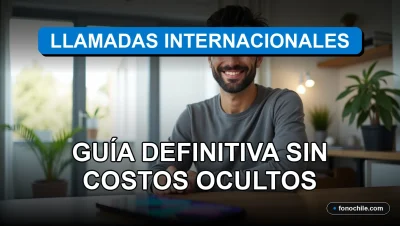 Una guía visual sobre cómo realizar llamadas internacionales en 2026 sin costos sorpresa, mostrando tecnología moderna y transparente.
