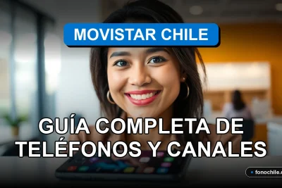 Una guía completa para contactar a Movistar Chile, mostrando canales de atención al cliente.