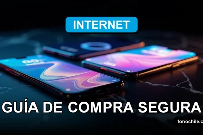 Los mejores teléfonos inteligentes 5G del 2026 en Chile, mostrando tecnología de vanguardia sobre una mesa de diseño minimalista.
