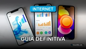 Los mejores planes de celular en Chile 2026 comparados en una pantalla con gráficos abstractos.