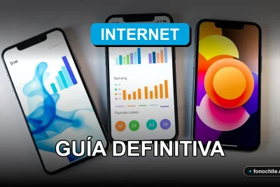 Los mejores planes de celular en Chile 2026 comparados en una pantalla con gráficos abstractos.