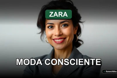 Una mujer latina sonriendo con confianza, vistiendo una elegante chaqueta de material reciclado, en un estudio de fotografía minimalista con iluminación suave.