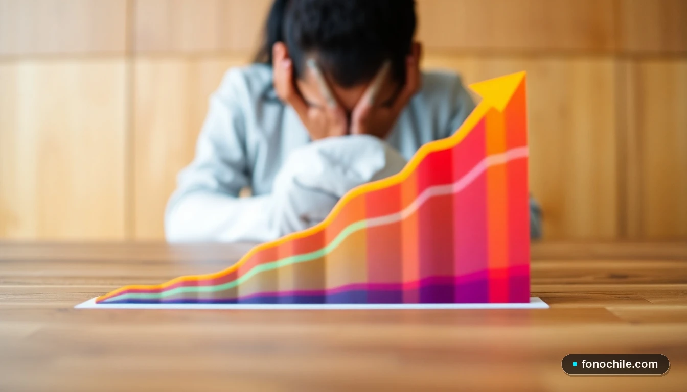 Gráfico abstracto que muestra el crecimiento en el uso de materiales sostenibles en la industria de la moda.