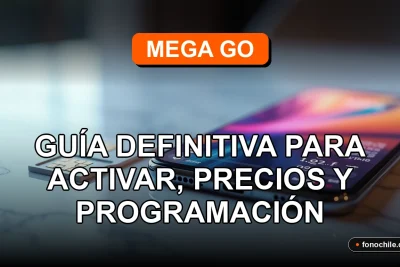 Teléfono inteligente moderno y tarjeta SIM Mega Go 2026 sobre una mesa, mostrando gráficos abstractos en la pantalla.