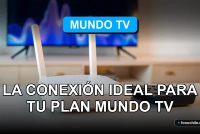 Un router moderno y un control remodo sobre una mesa de madera, con gráficos abstractos de colores en la pantalla del televisor.