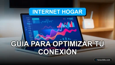 Optimización de conexión de internet para el hogar en 2026 mostrando gráficos de velocidad en una tablet.
