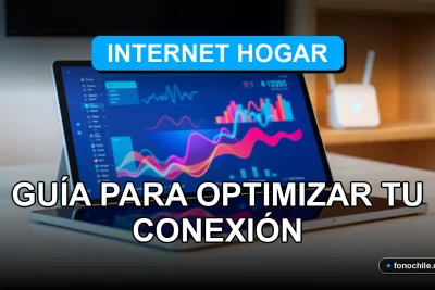 Optimización de conexión de internet para el hogar en 2026 mostrando gráficos de velocidad en una tablet.