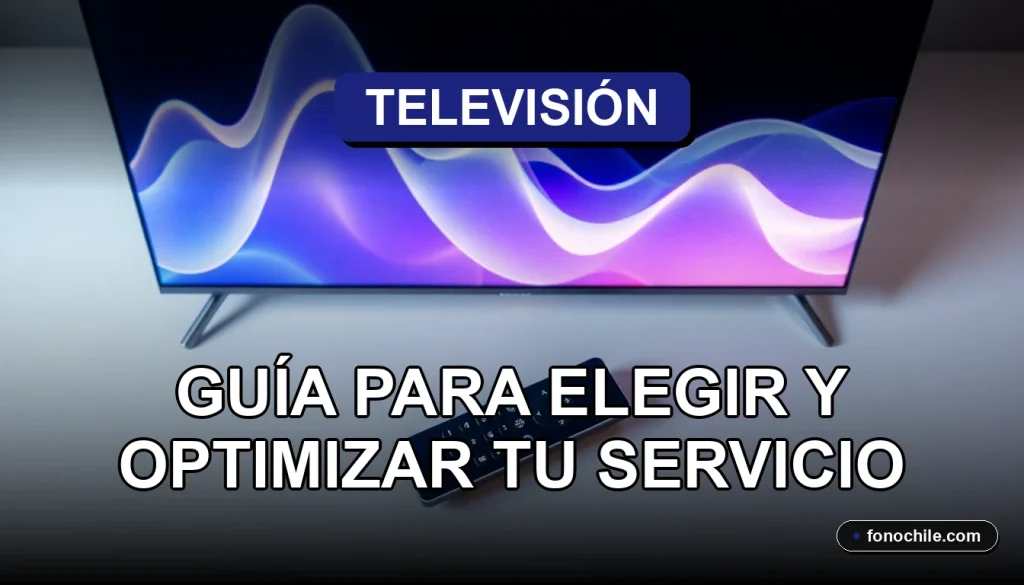 Guía para elegir y optimizar tu servicio de televisión en 2026 con gráficos abstractos en pantalla.