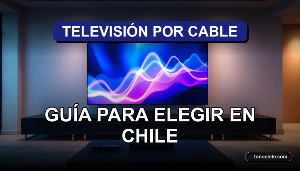 Guía para elegir el mejor servicio de televisión por cable en Chile en 2026, mostrando una moderna sala de estar.