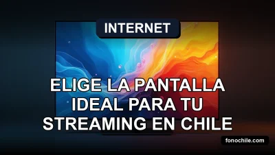 Una moderna televisión Smart con pantalla de alta definición mostrando gráficos abstractos de colores, en un elegante soporte sobre una mesa de madera clara.