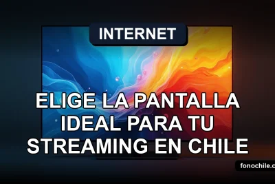 Una moderna televisión Smart con pantalla de alta definición mostrando gráficos abstractos de colores, en un elegante soporte sobre una mesa de madera clara.