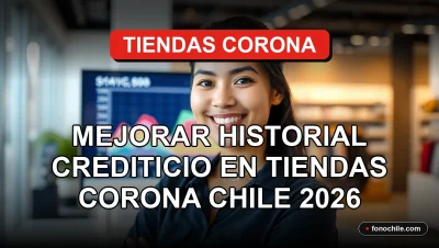 Una mujer latina sonriente en una tienda de retail, con gráficos abstractos de crédito en una pantalla de fondo.