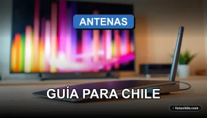 Mejores antenas de TV digital para Chile en 2026 sobre una mesa de trabajo moderna.