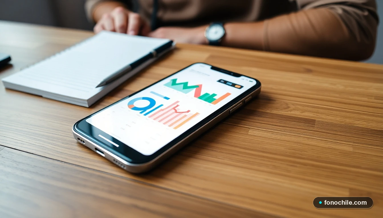 Análisis de gráficos financieros en smartphone para pequeñas y medianas empresas en Chile