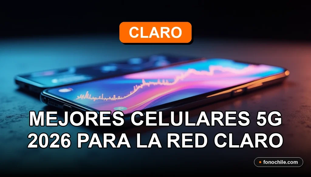 Los mejores teléfonos 5G de 2026 para la red Claro, mostrados en una mesa de diseño moderno.