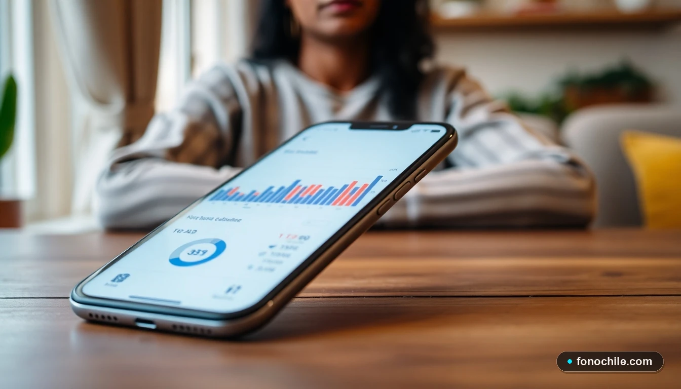 Interfaz moderna de la aplicación Mi Entel mostrando datos de consumo y cobertura en un teléfono inteligente.