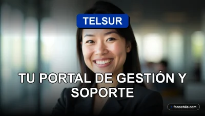 Una mujer latina sonriente y profesional en un entorno de oficina moderna, representando el servicio de soporte de Mi Telsur 2026.