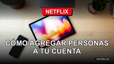 Una persona agregando un perfil familiar a su cuenta de Netflix en una tablet sobre un escritorio moderno.