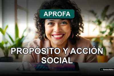 Misión APROFA 2026 - Propósito y Acción Social - Una mujer latina sonriente en un entorno de trabajo social moderno.