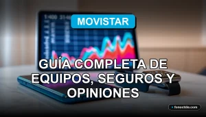 Guía completa de los nuevos equipos y seguros del servicio Movistar One 2026 en una mesa moderna.
