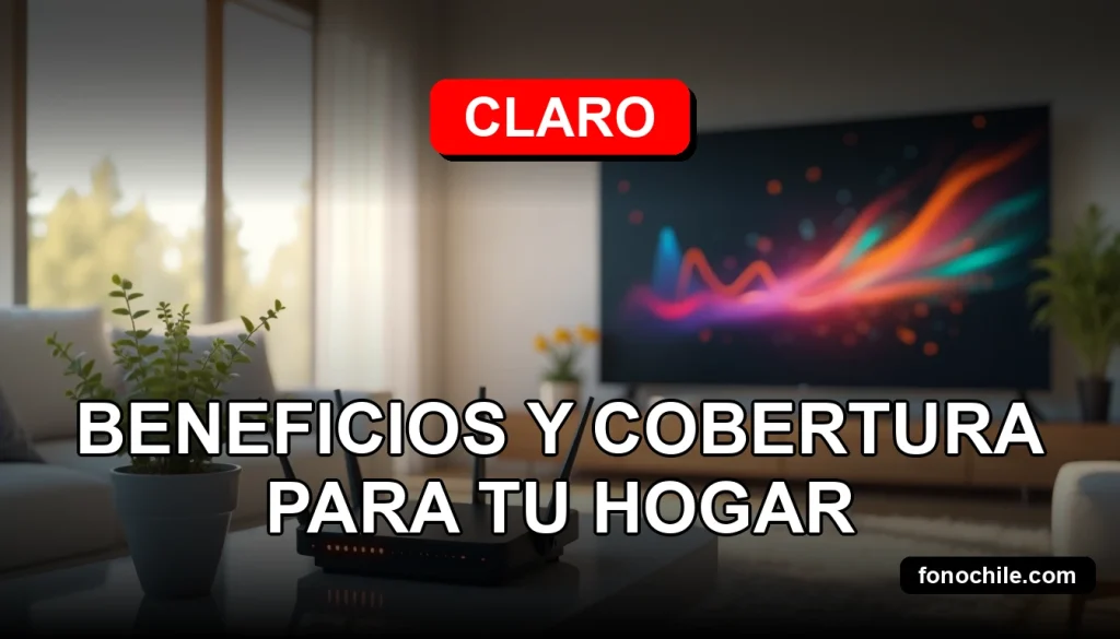 Moderno plan familiar de telecomunicaciones Claro 2026 mostrando cobertura para el hogar.