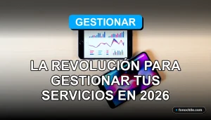 Una aplicación móvil moderna mostrando gráficos abstractos de colores, sobre un escritorio de madera clara.