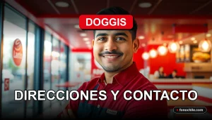 Nuevos locales de la cadena de comida rápida Doggis en Chile, con información de direcciones y contacto para el año 2026.