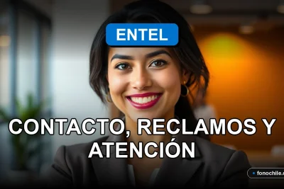 Una mujer hispana sonriente, representando el servicio al cliente de Entel, en un entorno profesional y moderno.