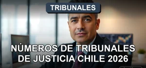 Un juez revisa información legal en una pantalla con gráficos abstractos en una corte moderna.