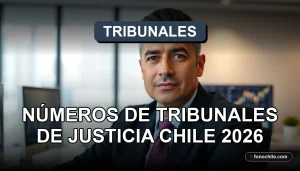 Un juez revisa información legal en una pantalla con gráficos abstractos en una corte moderna.