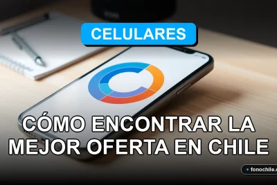 Ofertas de celulares 2026 en Chile, comparativa de precios y planes en pantalla con gráficos abstractos.