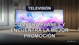 Comparador de planes de televisión 2026 con gráficos de ofertas sobre una pantalla moderna.