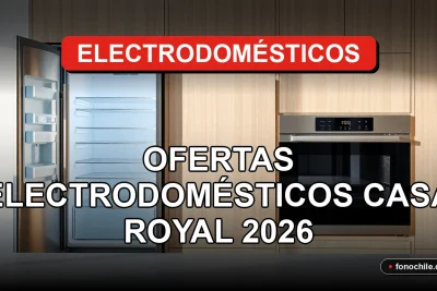 Oferta de electrodomésticos modernos para la cocina en Casa Royal 2026, incluyendo nevera y horno empotrado.
