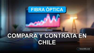 Comparación de ofertas de internet de fibra óptica en Chile para el año 2026 sobre fondo moderno.