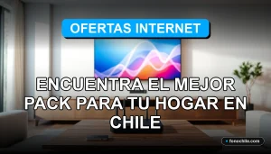 Ofertas de internet y televisión para el hogar en Chile, con gráficos abstractos en pantallas de dispositivos modernos.