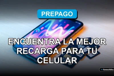 Un celular moderno con pantalla que muestra gráficos de colores sobre una mesa de madera, junto a tarjetas de recarga.