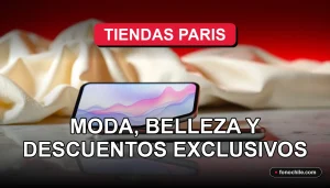 Ofertas de moda y belleza en Tiendas Paris 2026 con descuentos exclusivos sobre fondo rojo vibrante.