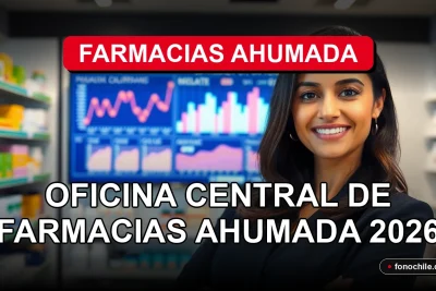 Oficina Central de Farmacias Ahumada, interior moderno y profesional de una farmacia corporativa